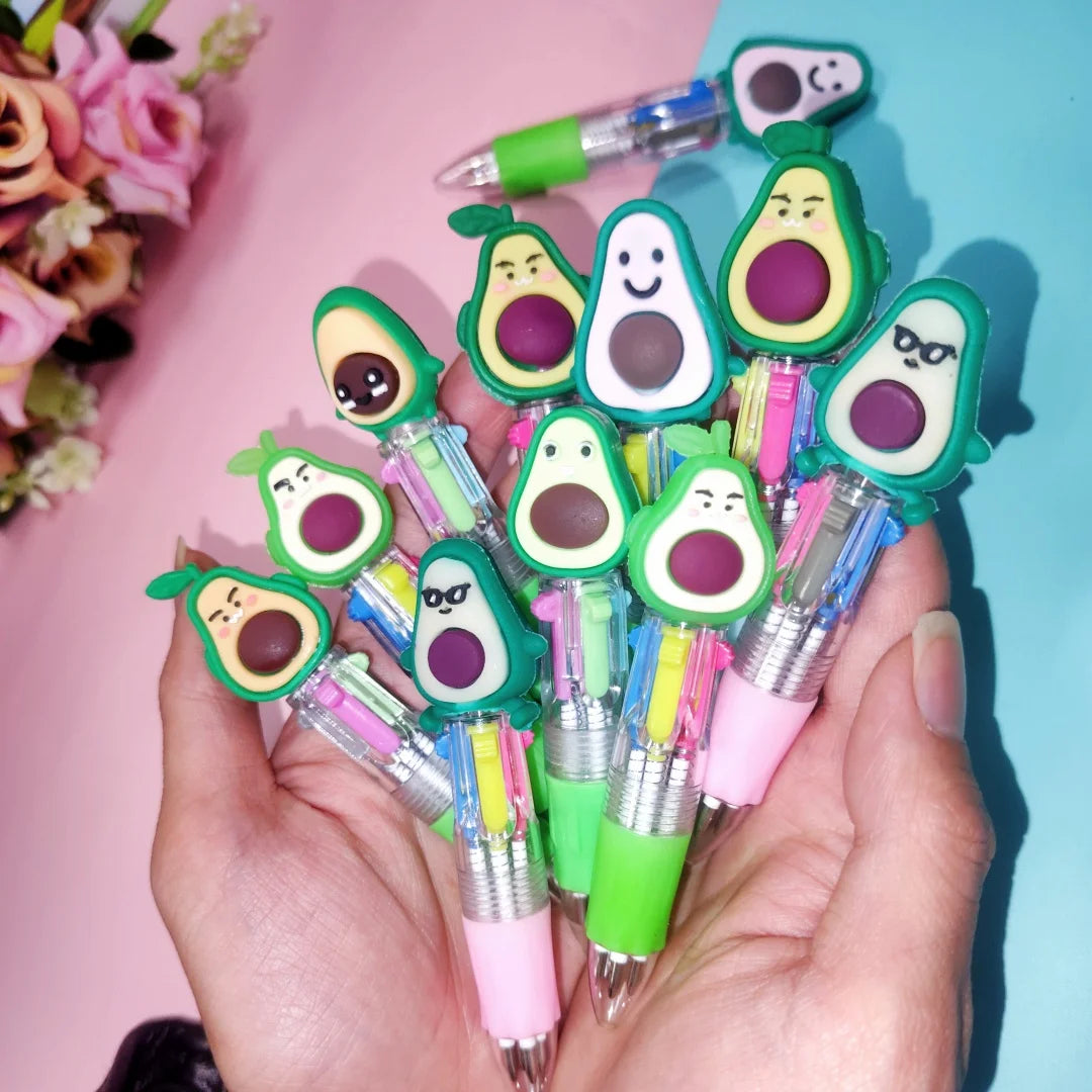 5 Multicolored Avocado Pens