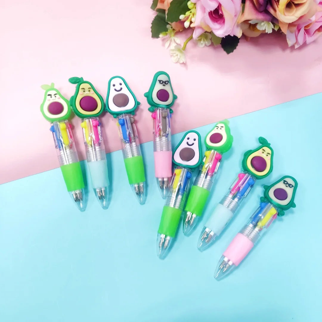 5 Multicolored Avocado Pens