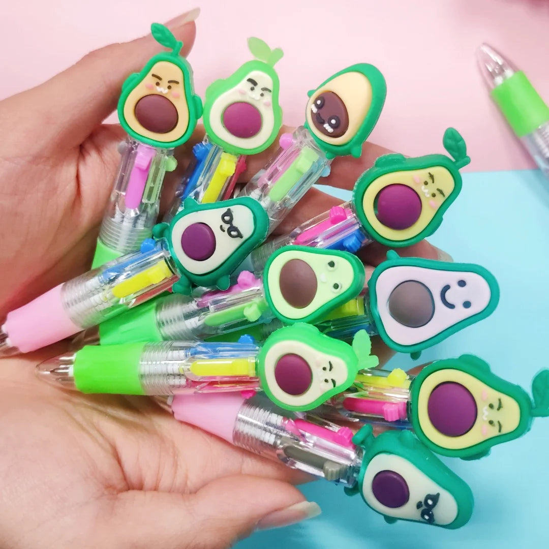 Image of 5 Multicolored Avocado Pens