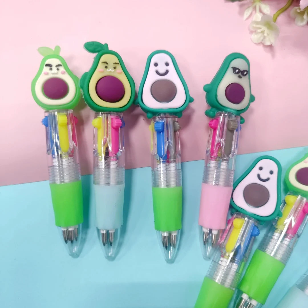 5 Multicolored Avocado Pens