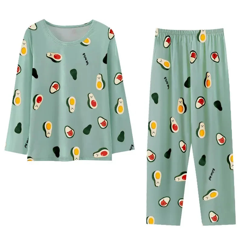 Warm Avocado Long Pajamas