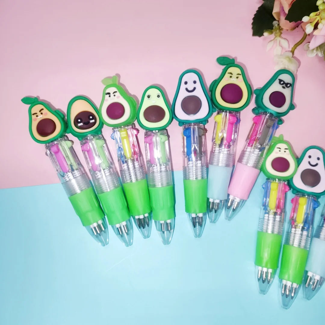 5 Multicolored Avocado Pens