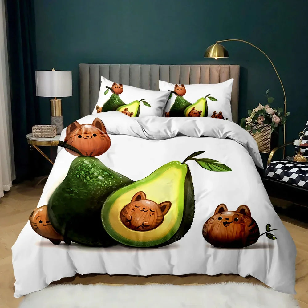 Premium Avocados Duvet Cover