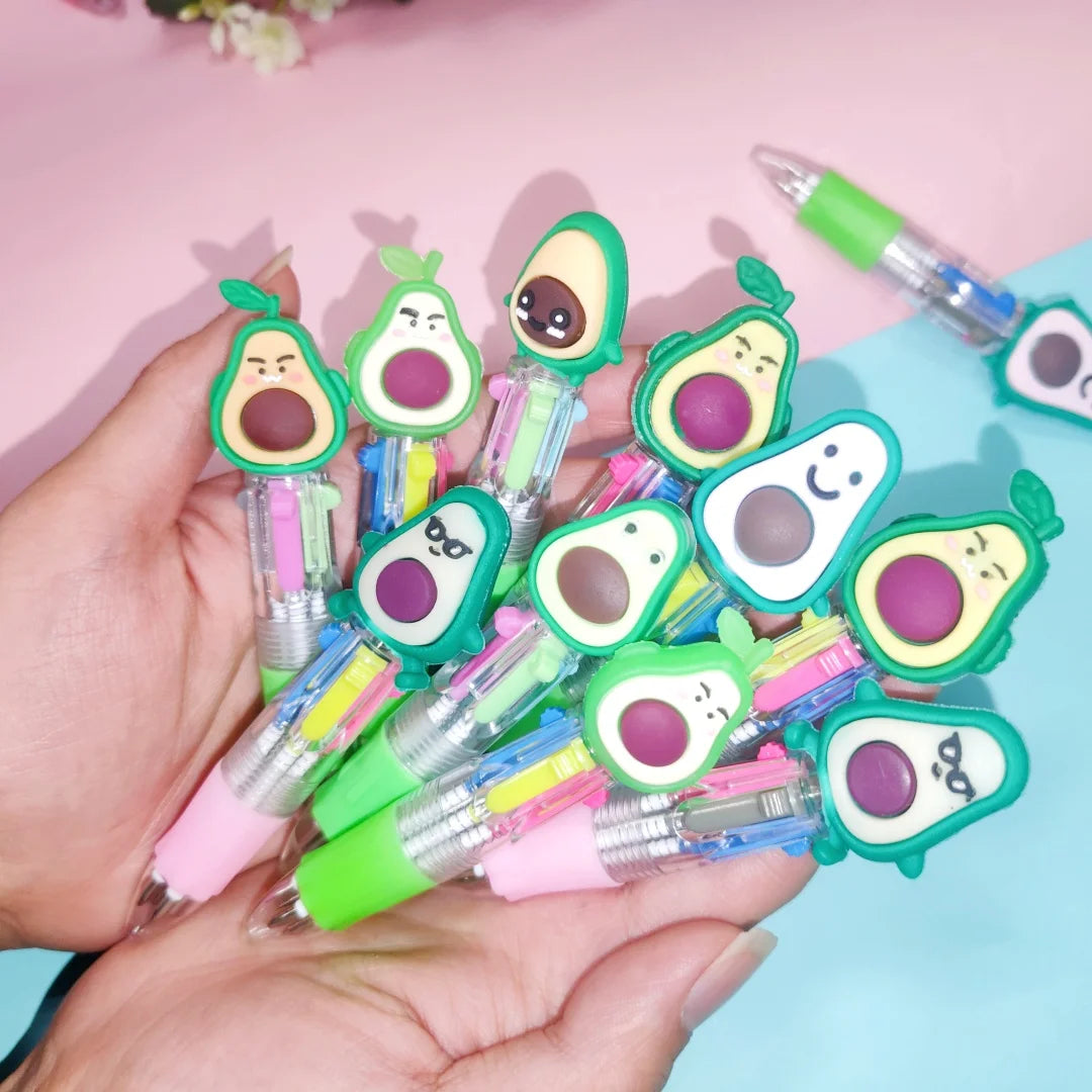 Image of 5 Multicolored Avocado Pens