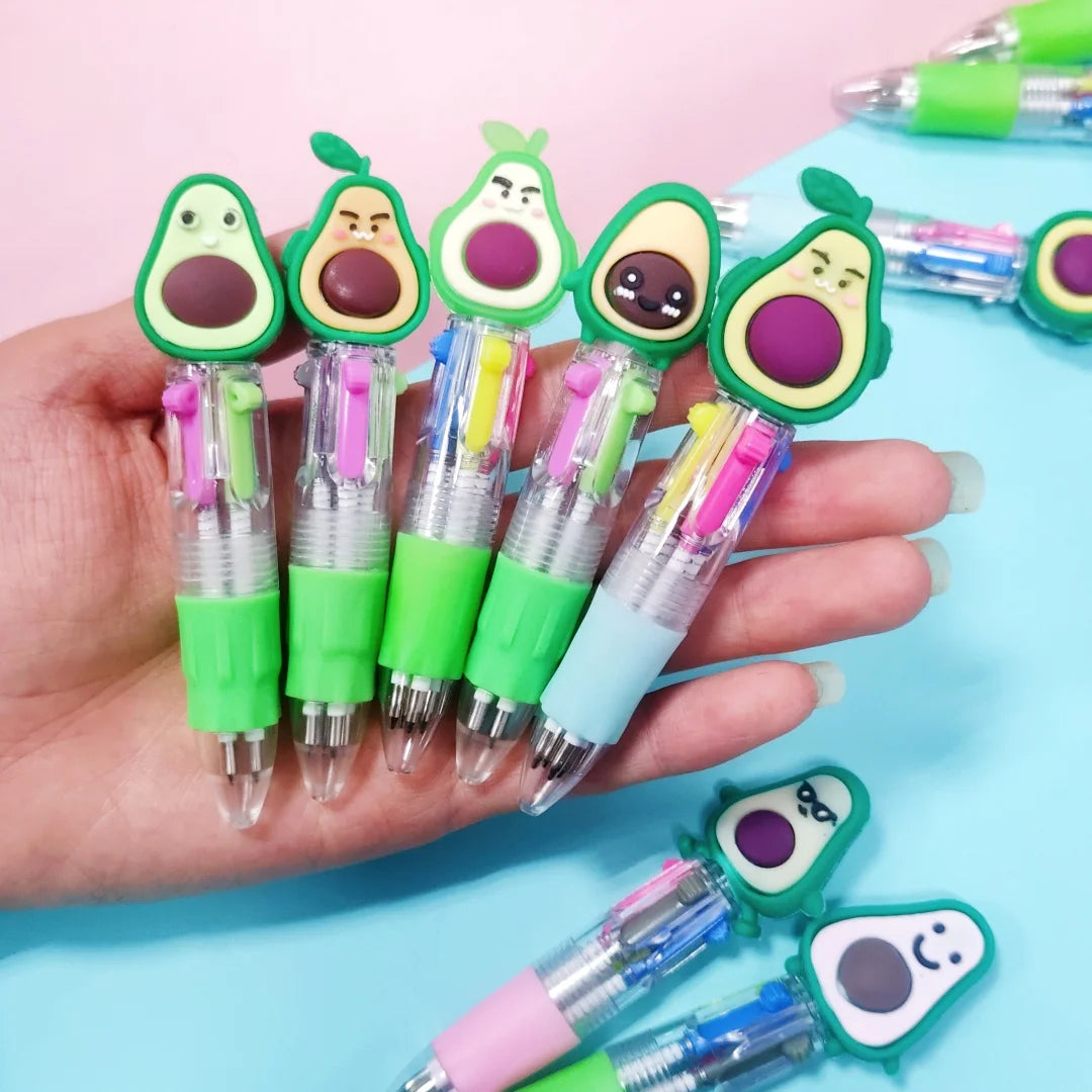 Image of 5 Multicolored Avocado Pens