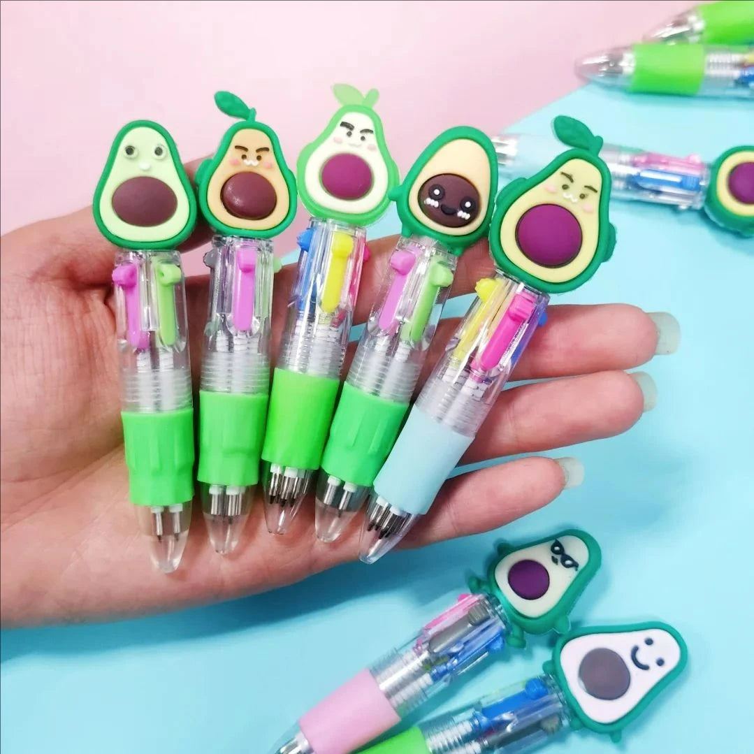 Image of 5 Multicolored Avocado Pens