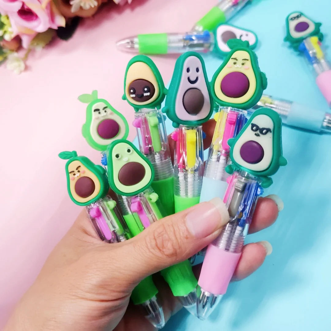 5 Multicolored Avocado Pens